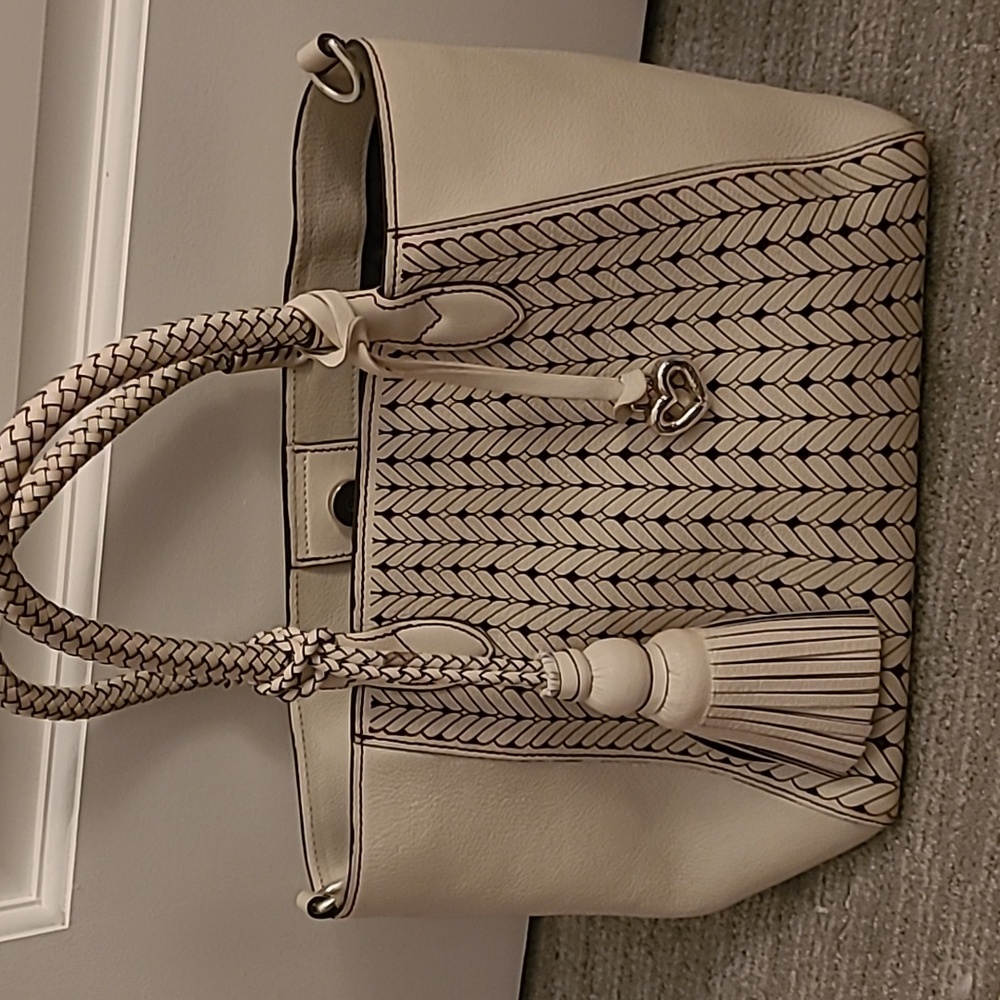 Brighton Santorina Ferrara Cream Satchel Handbag